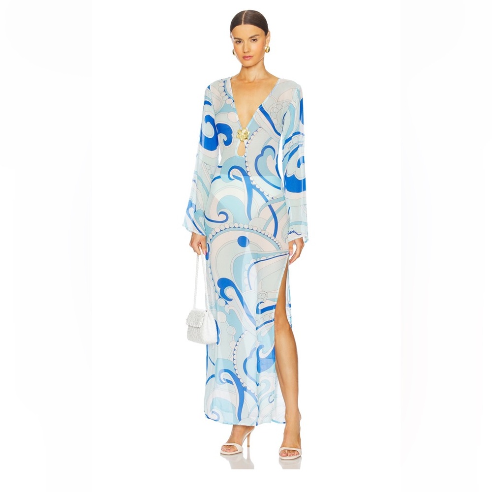 CIN CIN-X Revolve Hotline Flower Maxi dress in Blue